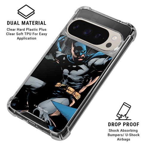 DC Comics Batman Throwing Batarang Jim Lee Art Pixel 9/9 Pro Clear Case